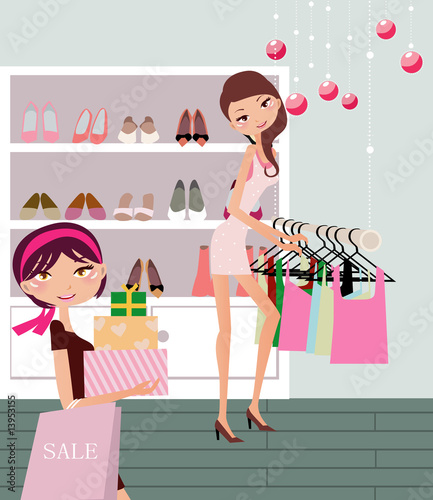 shopping girls