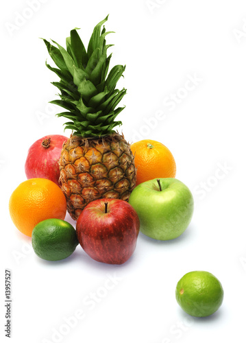 Colorful fresh fruits