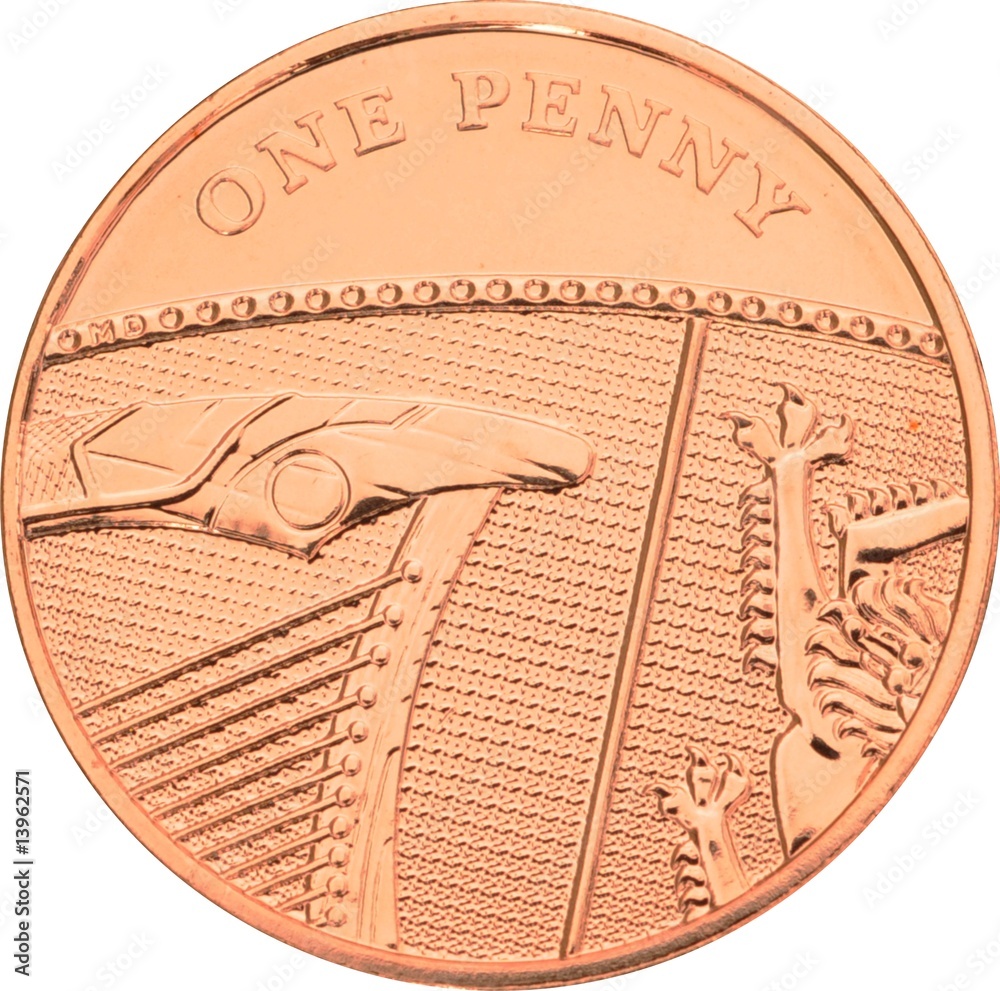 Back of new Penny Stock Photo Adobe Stock