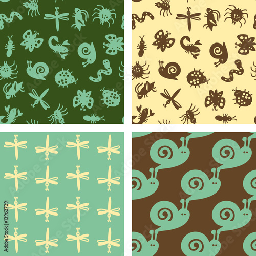 seamless patterns - insectes