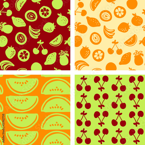 seamless patterns - fruits