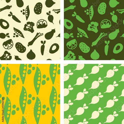 seamless patterns - légumes