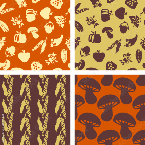 seamless patterns - automne & moisson