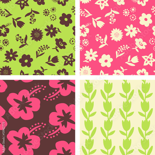 seamless patterns - fleurs