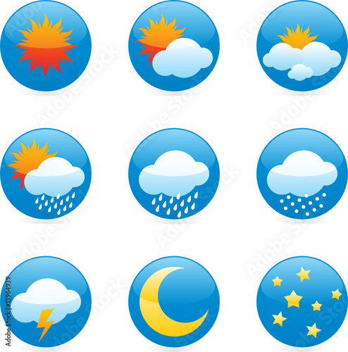 isolated weather icons