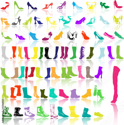 Silhouettes of shoes