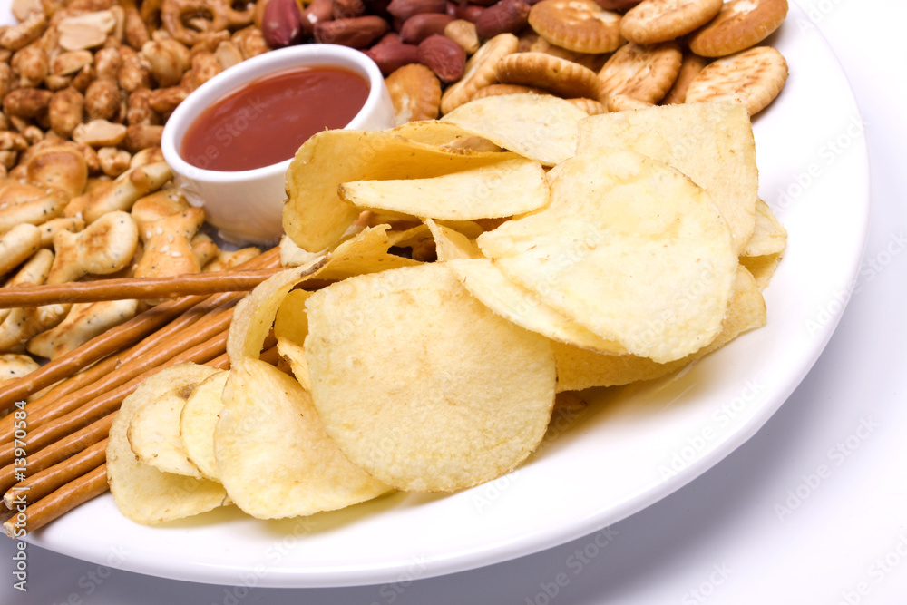 Potato chips and salty snacks