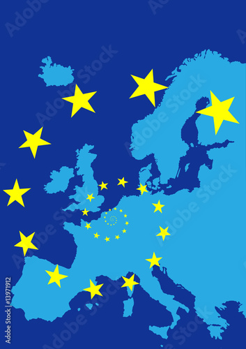 Europe with EU stars