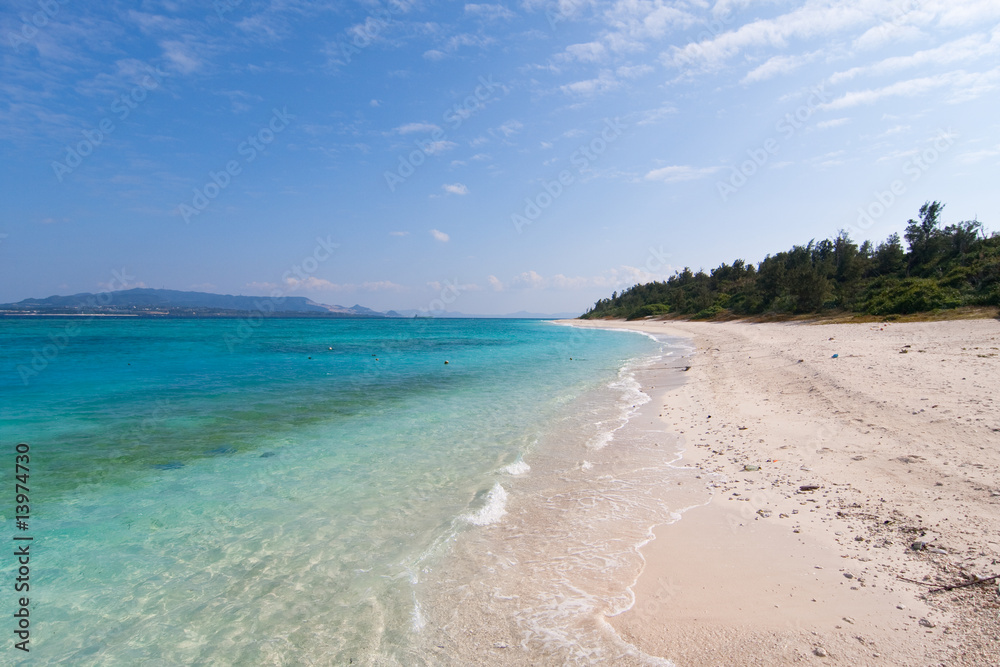 Beautiful exotic beach at Minnashima, Okinawa, Japan Beautiful exotic beach at Minnashima, Okinawa, Japan
