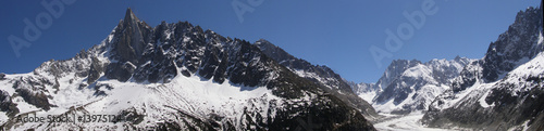 Panorama Mer de Glace et Aiguille des Drus