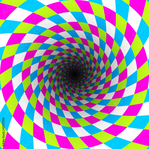 Checkered spiral background