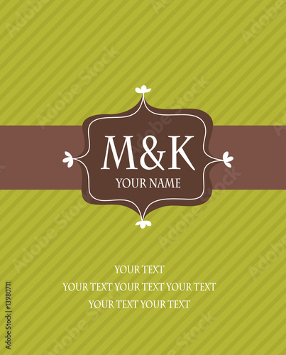 Template design for greeting card