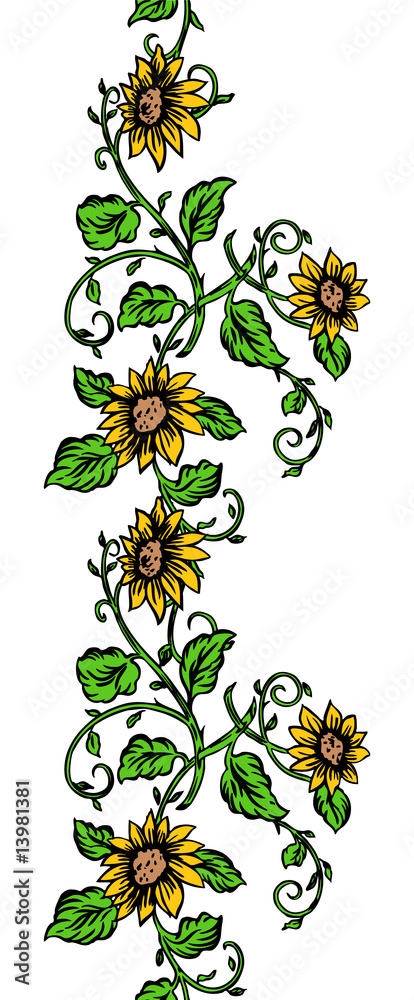 Sunflower Vine Pattern