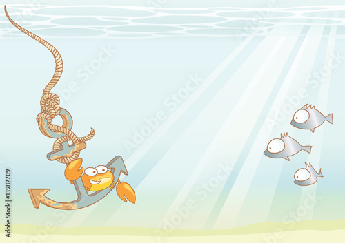 crab travels by anchor