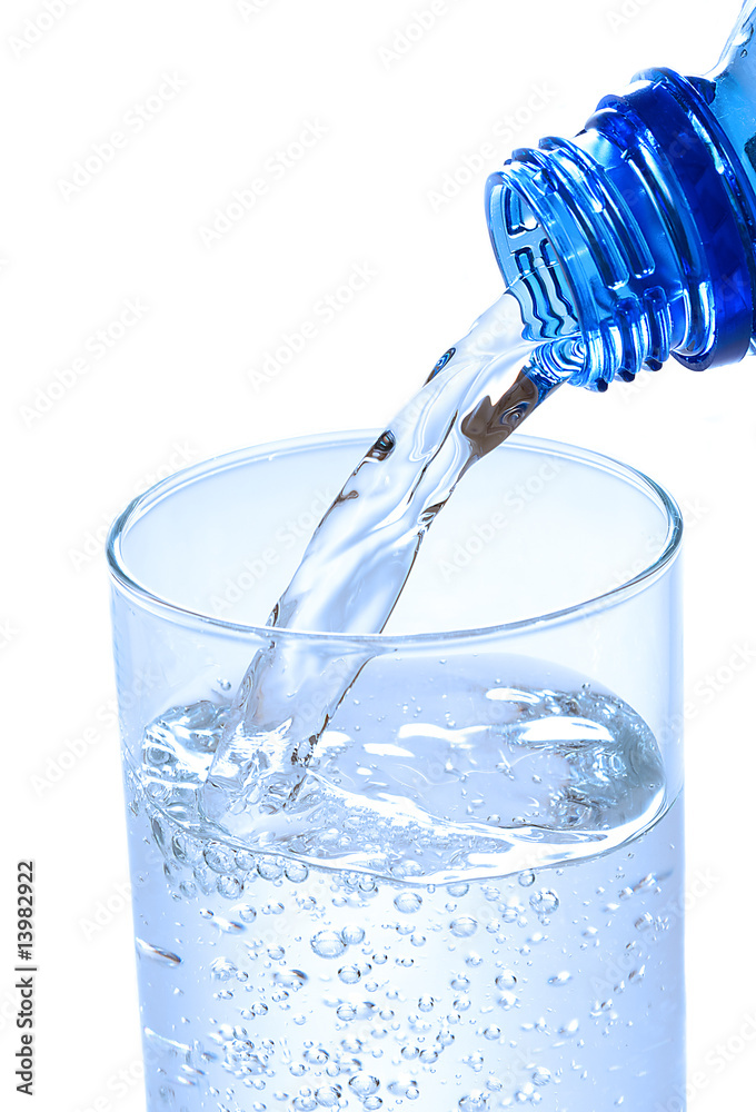 Fresh water being poured into a glass