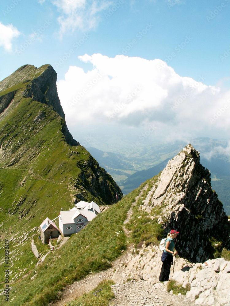 Fototapeta premium Schweiz, Schwägalp, Säntis im Appenzeller Land