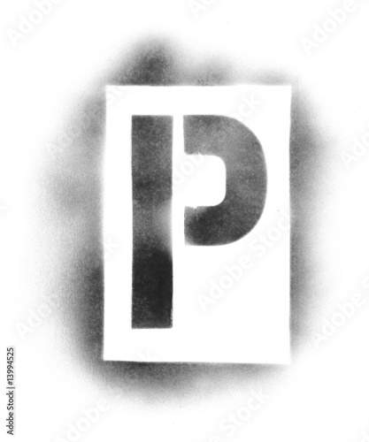Stencil letters in spray paint