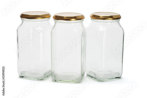 Three glass containers