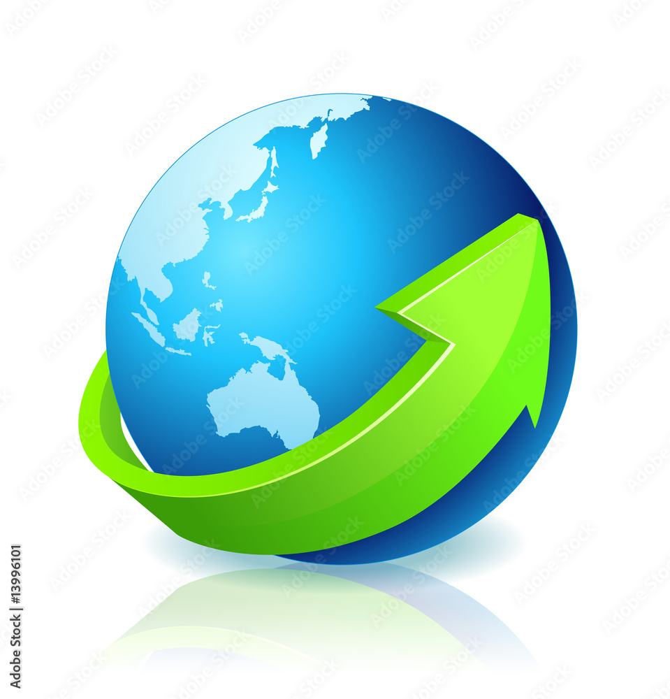 Fototapeta premium World Globe Go Green - Australia