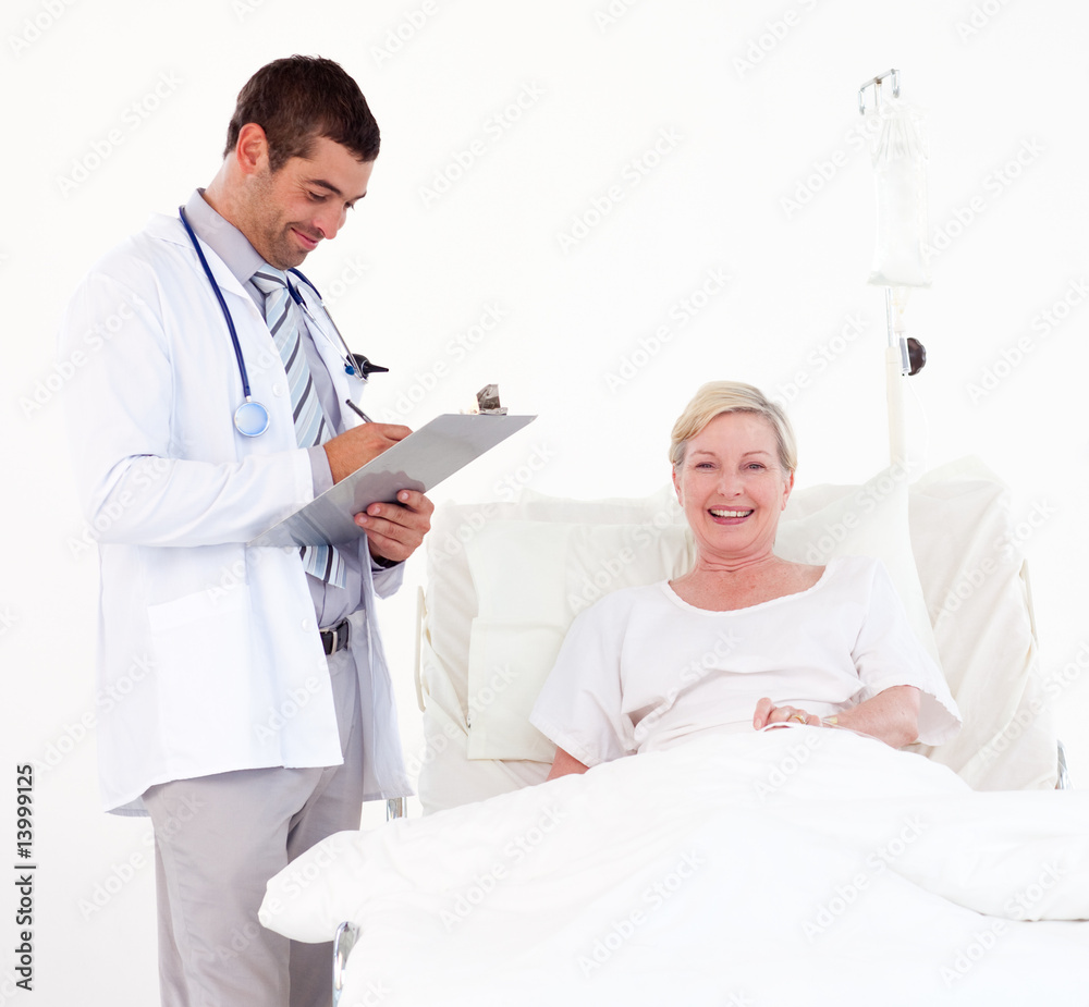 Team of doctors helping a patient Team of doctors helping a patient