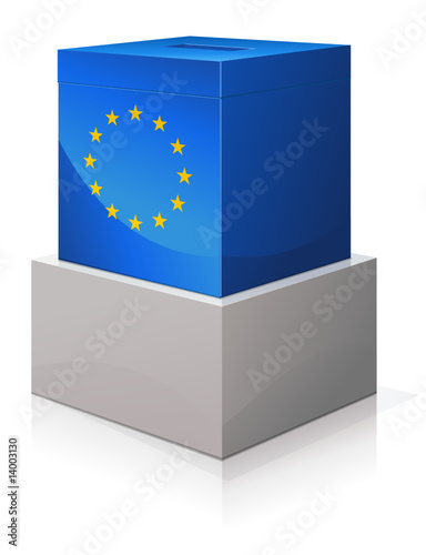 Urne d'élection européenne (reflet)