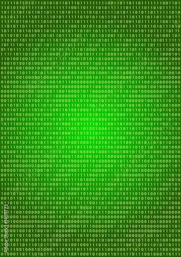 Binaercode auf Grünverlauf