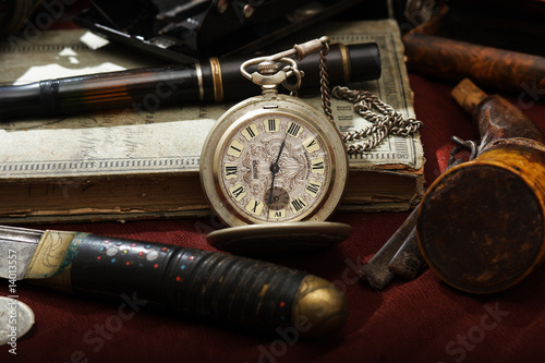 Old watch still-life