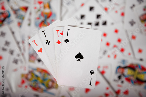 Close-up up of a four aces