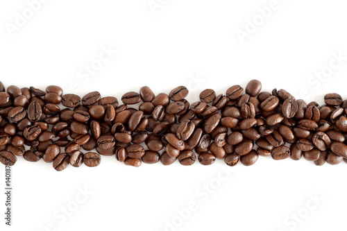Line of coffee beans