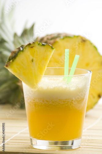 refreshing pineapple and orange milkshake