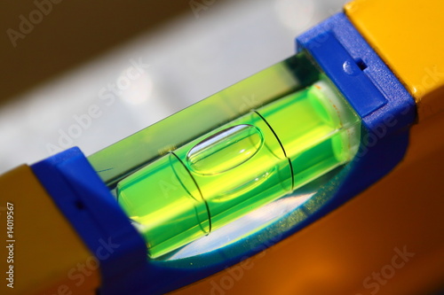 Fotografie level tube closeup