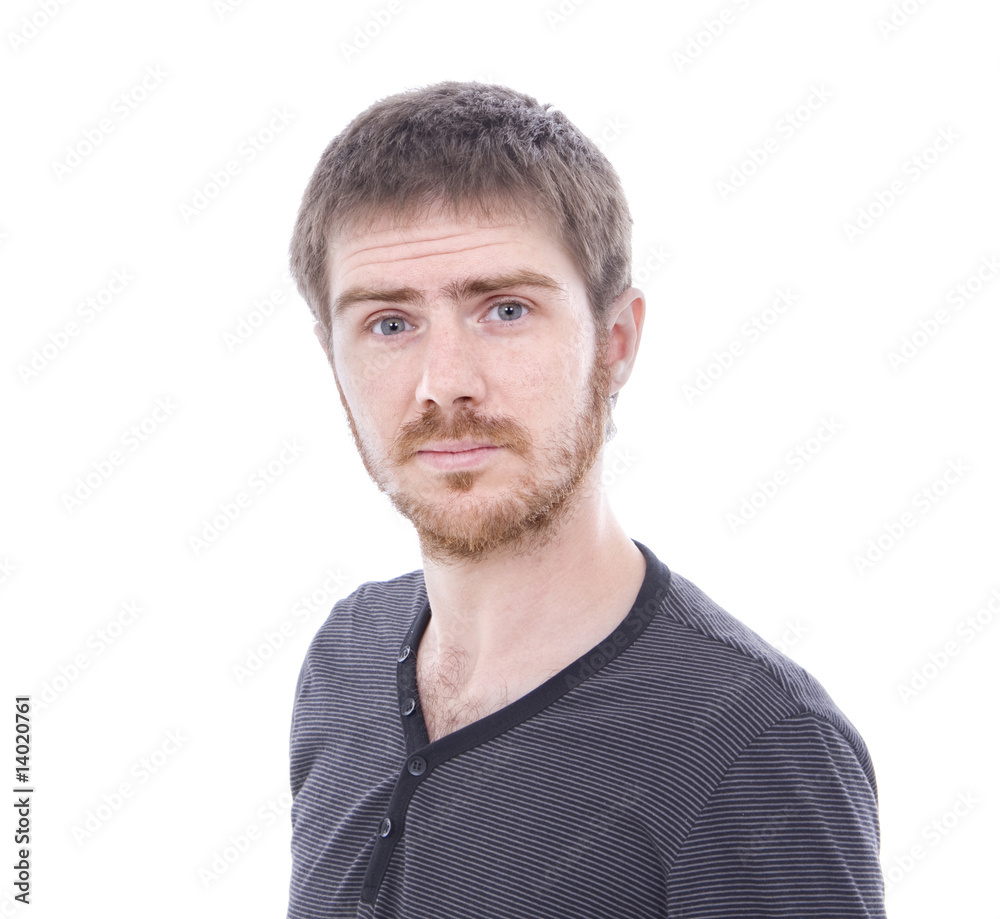 Young casual boy, posing isolated over white Young casual boy, posing isolated over white