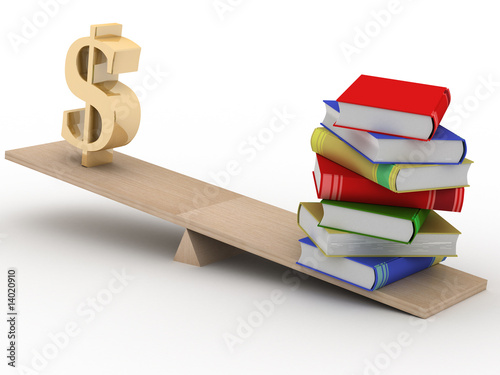 Sign dollar and the books o...