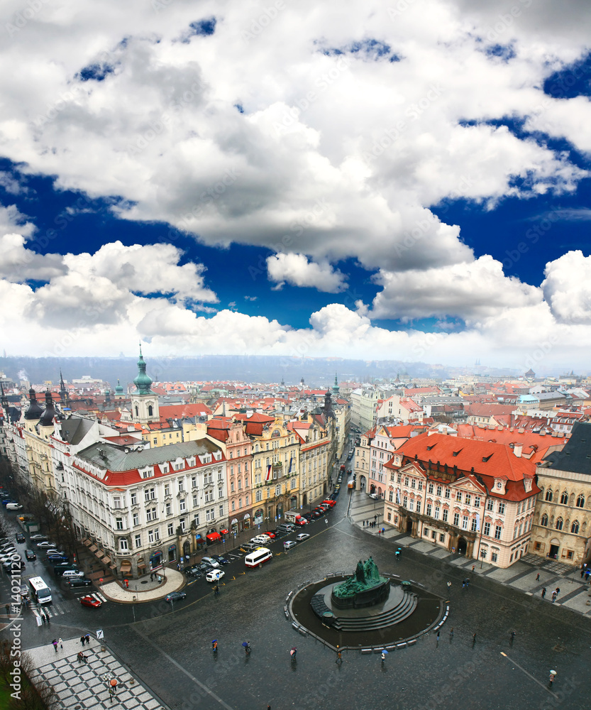 Obraz premium aerial view of Prague's Old Town Square