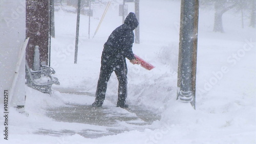 Man Shoveling Snow
