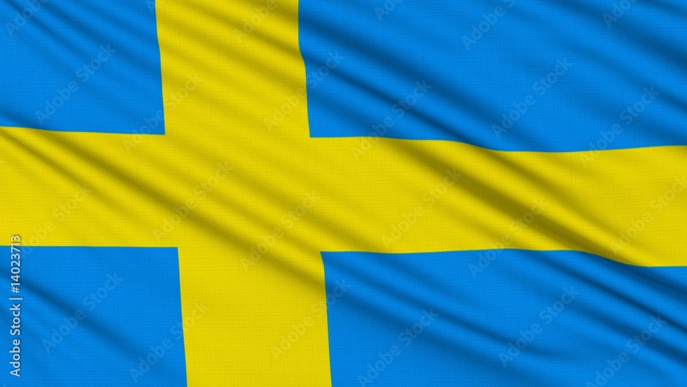 Swedish flag, with real structure of a fabric Swedish flag, with real structure of a fabric