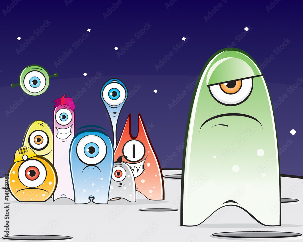 Fototapeta premium Monsters Space