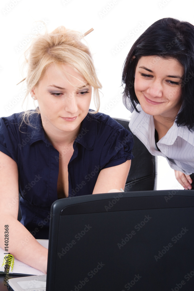 Business women working on a laptop Business women working on a laptop