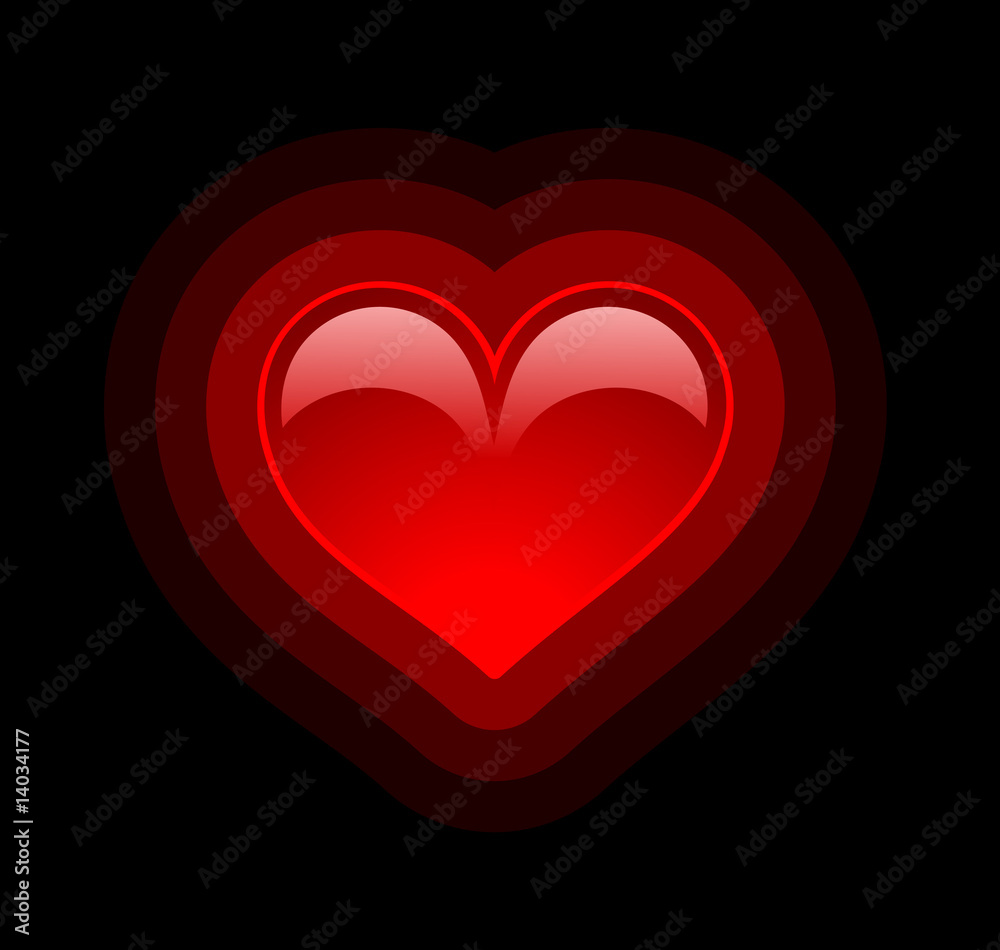 Background with glossy heart