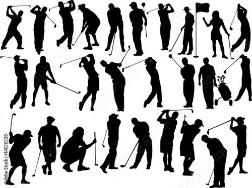golfers collection silhouettes