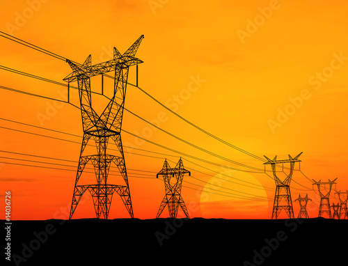 Electricity pylons