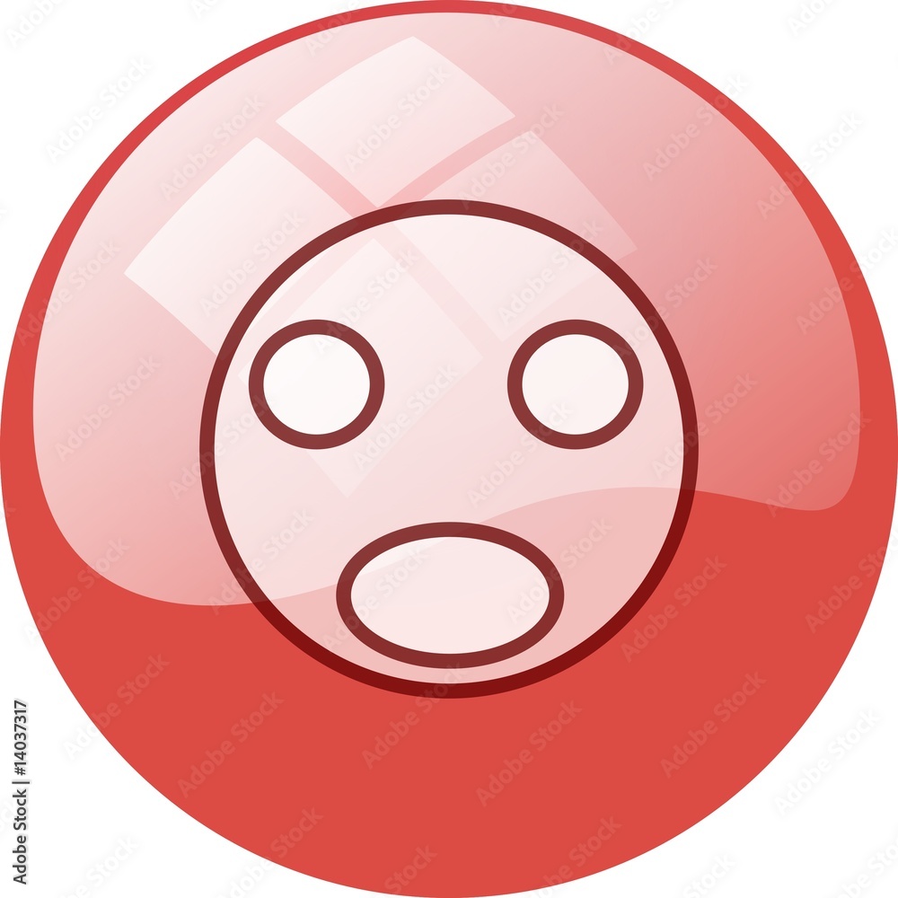 red abstract face window button red abstract face window button