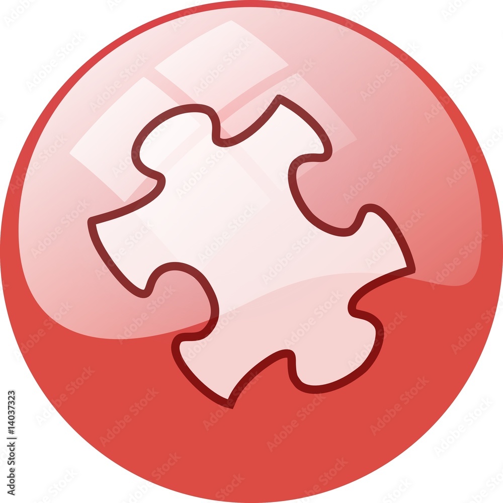 red puzzle window button red puzzle window button