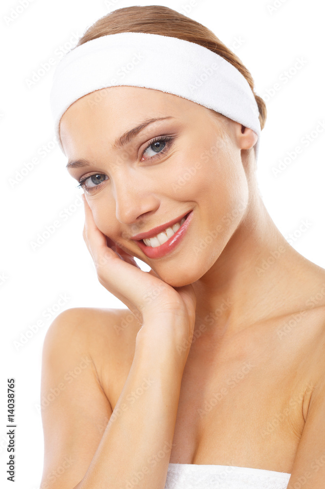 Young beautiful and relaxed lady before spa treatment Young beautiful and relaxed lady before spa treatment