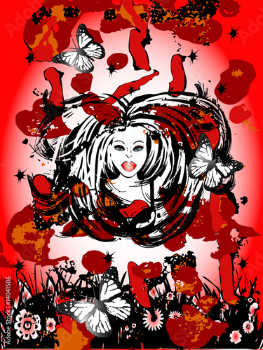 Silhouette Lady Illustration