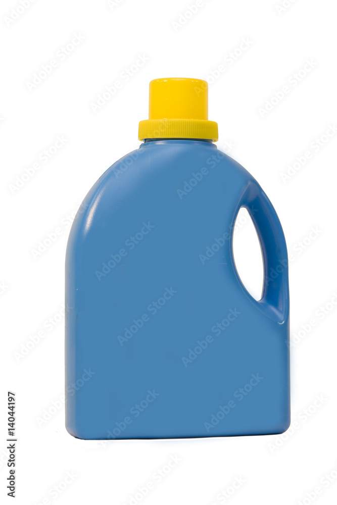 Blue plastic bottle isolated Blue plastic bottle isolated