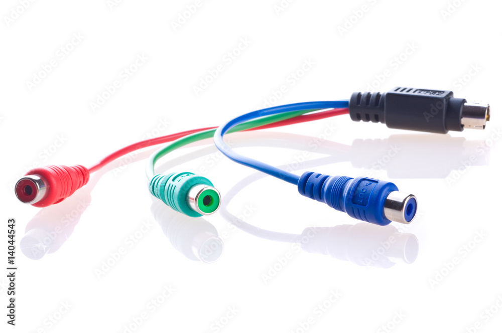 Wires for video and audio. Wires for video and audio.