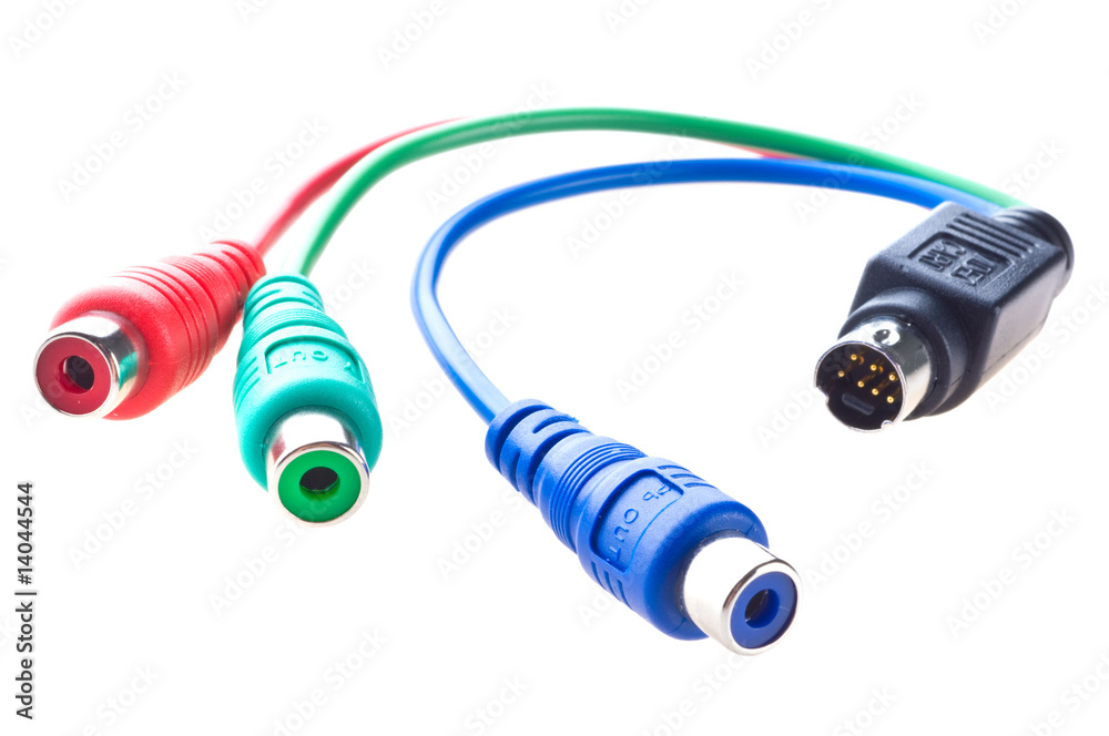 Wires for video and audio. Wires for video and audio.