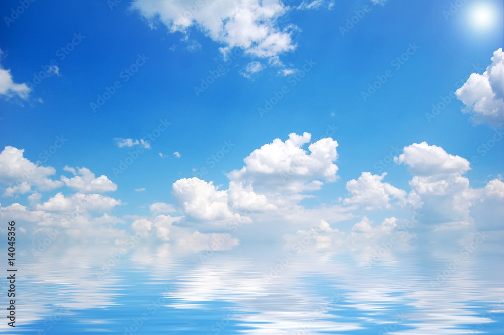 clouds over water 2