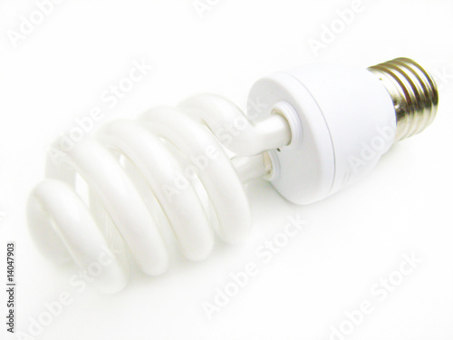 electric light bulb on a white background